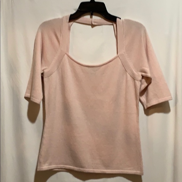 Etcetera Sweaters - SILK/CASHMERE VINTAGE SWEATER BLUSH PEARL BUTTONS